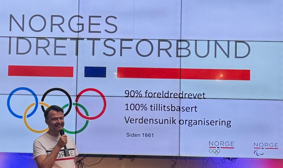 Sturla Frøyland presenterer norsk idrett på Mesh Oslo Startups